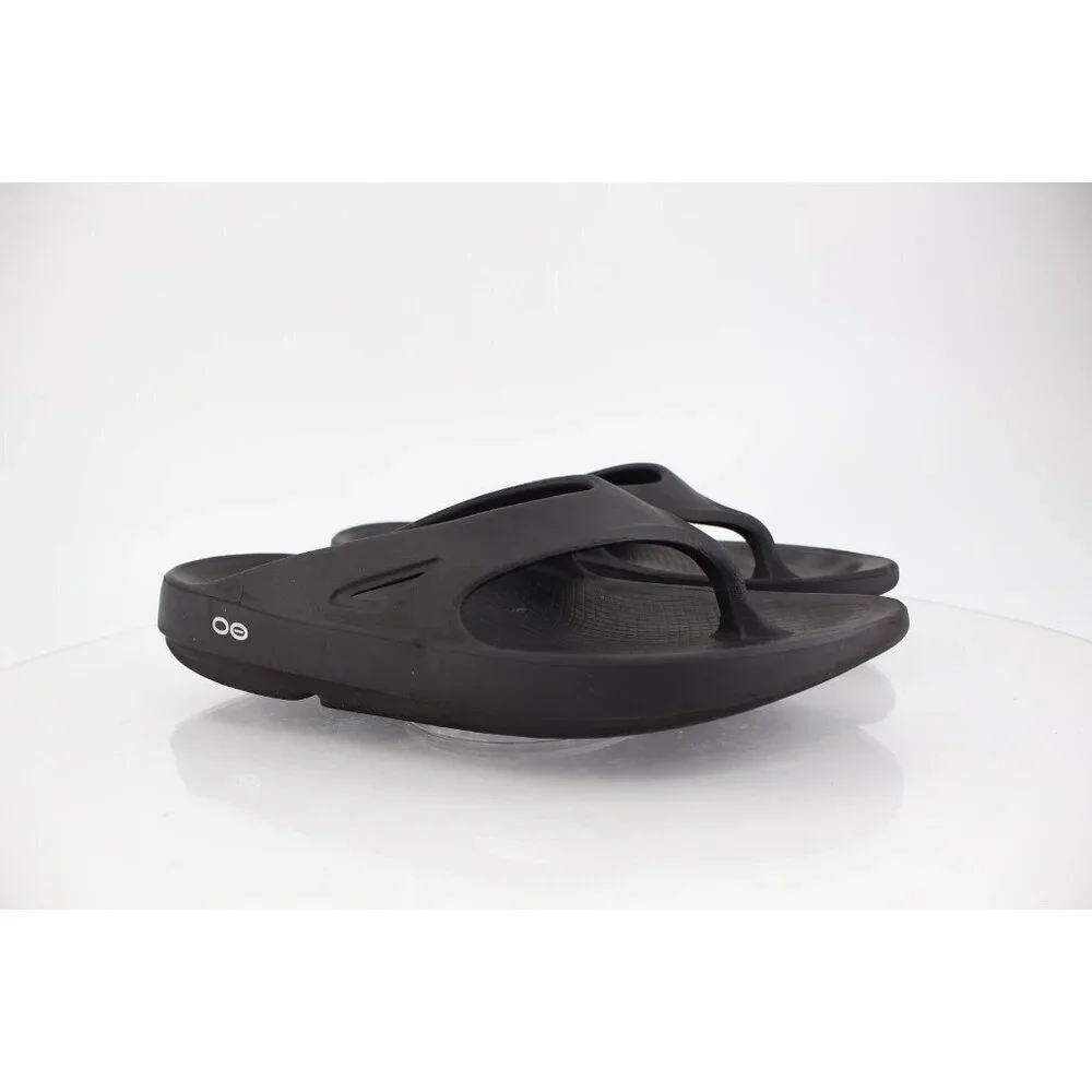 Oofos Mens OOriginal Sandal Size 11 Black Sport Recovery Shoe Thong Slide Comfy